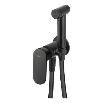 Deante BGA_N34M - Miscelatore per bidet con doccetta per installazione ad incasso ALPINIA nero