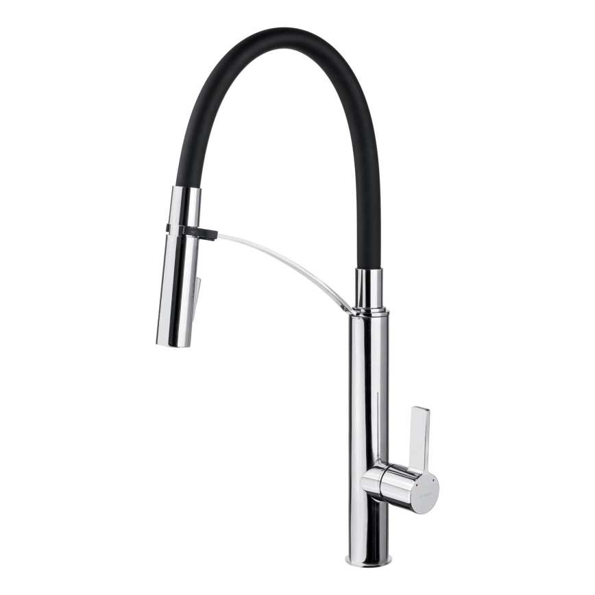 Deante BGB_B720 - Rubinetto per lavello con braccio flessible GERBERA nero/cromo