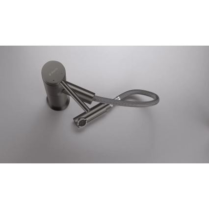 Deante BGE_D22M - Miscelatore per lavabo con doccetta estraibile ORA 22,9 cm titanio