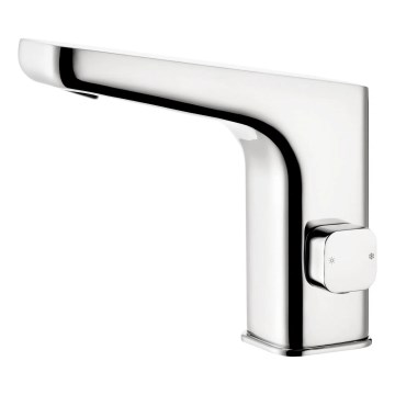 Deante BQH_029R - Touchless  rubinetto per lavabo con regolazione di temperatura HIACYNT 4xAA cromo lucido