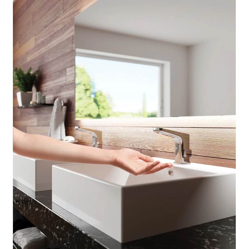 Deante BQH_029V - Touchless  rubinetto per lavabo con regolazione di temperatura HIACYNT 230/6V cromo lucido