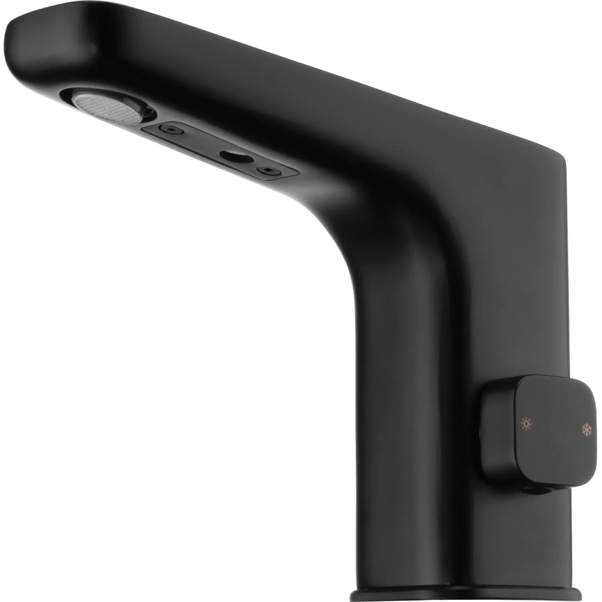 Deante BQH_N29R - Rubinetto per lavabo touchless con regolazione HIACYNT 4xAA nero