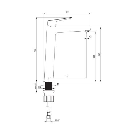 Deante BQL_020K - Miscelatore per lavabo BLUR cromato lucido