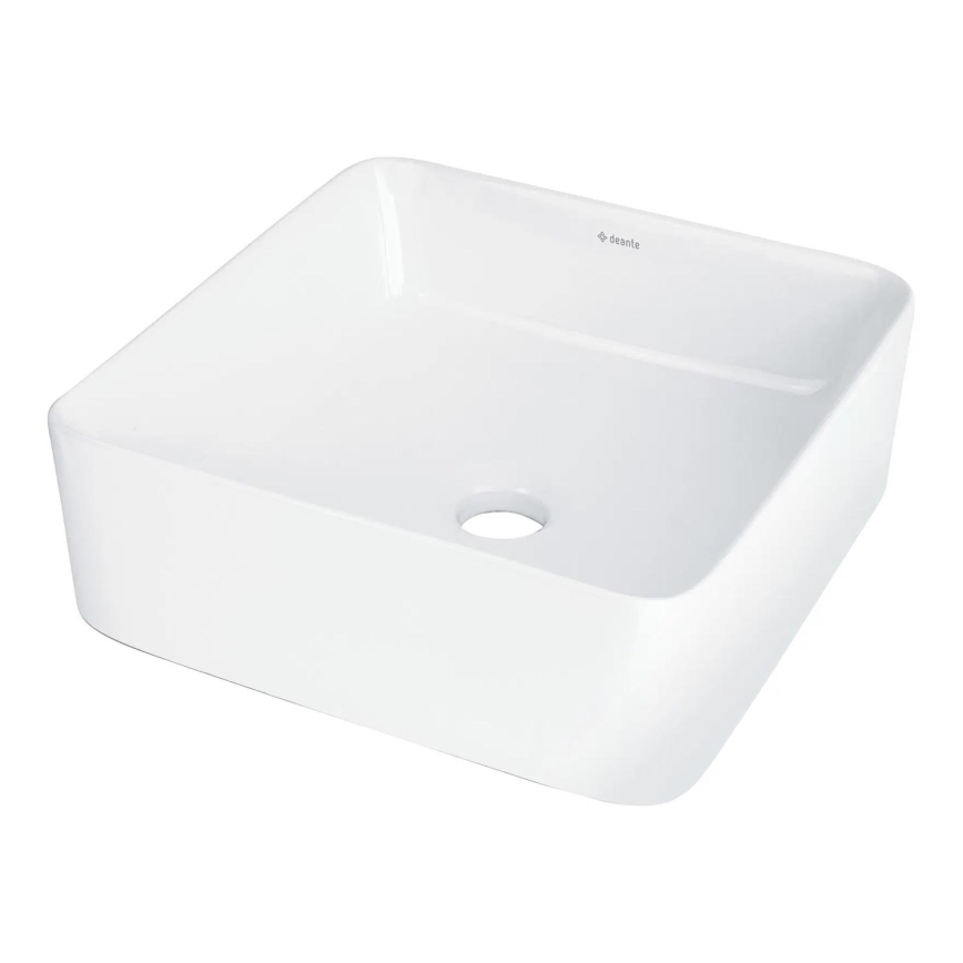 Deante CDJ_6U3S - Lavabo da appoggio JASMIN 34,5x34,5 cm ceramica/bianco