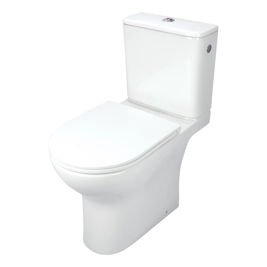 Deante CDJD6RPS - Floor-standing toilet con un toilet seat JASMIN ceramiche/bianco