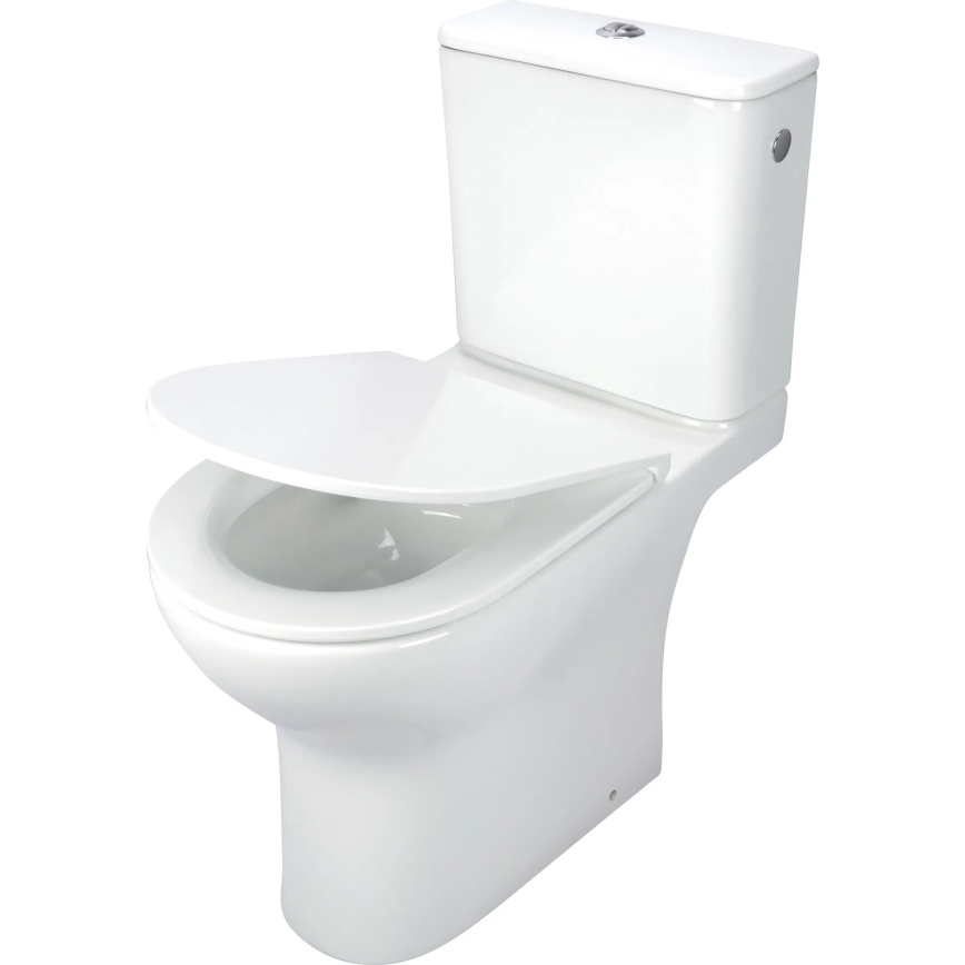 Deante CDJD6RPS - Floor-standing toilet con un toilet seat JASMIN ceramiche/bianco