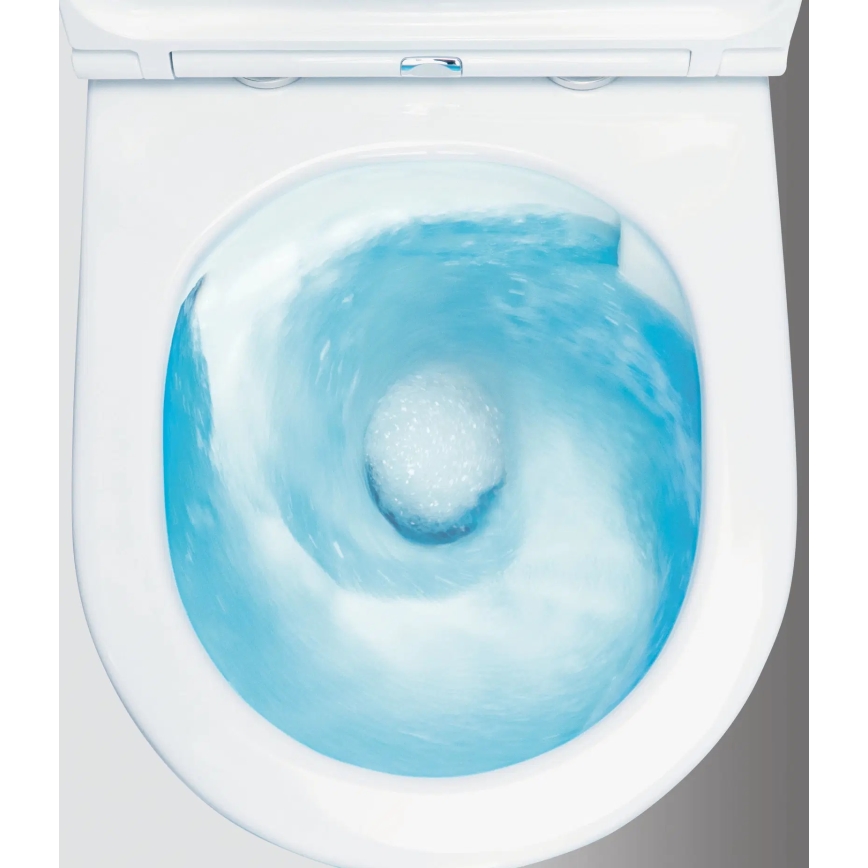 Deante CDJD6RPS - Floor-standing toilet con un toilet seat JASMIN ceramiche/bianco