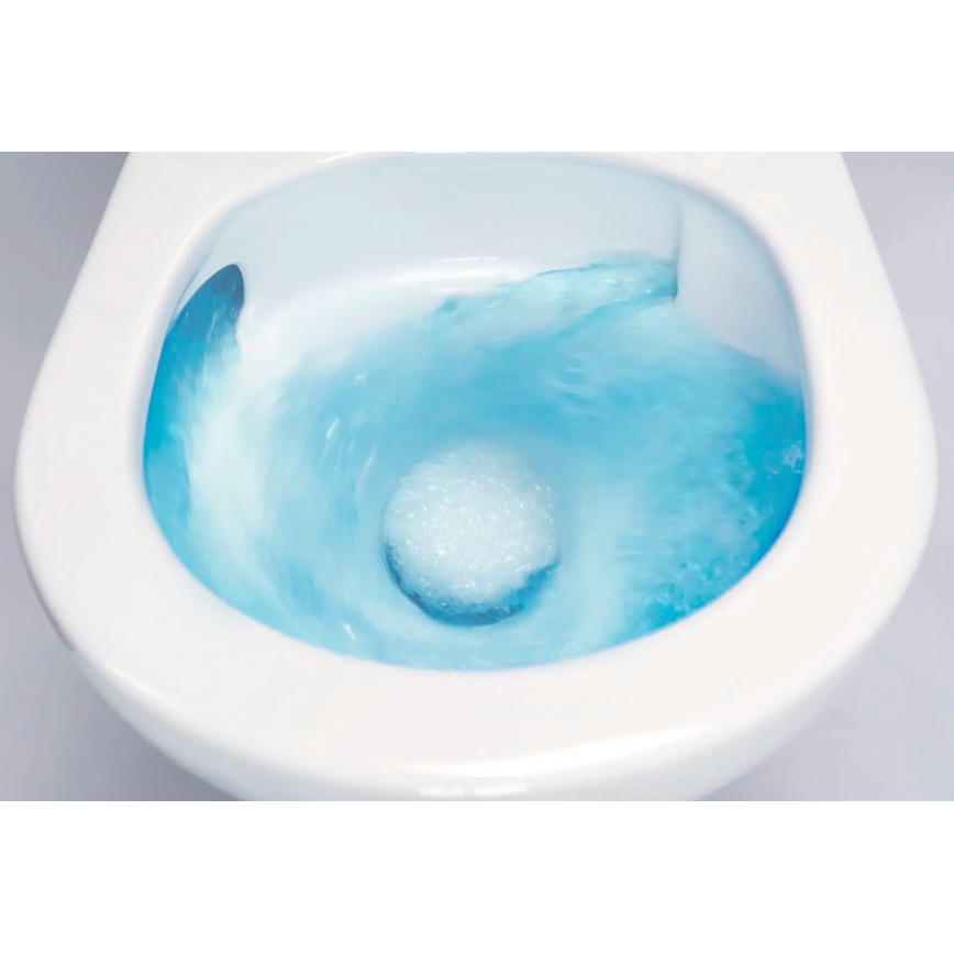Deante CDJD6RPS - Floor-standing toilet con un toilet seat JASMIN ceramiche/bianco