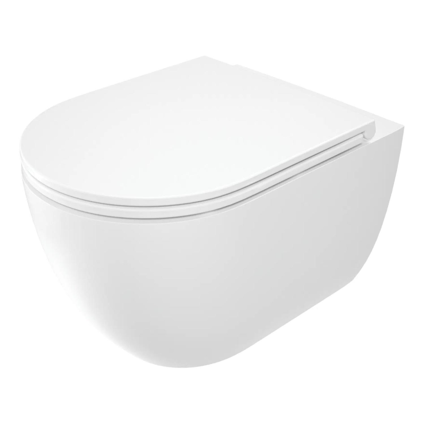 Deante CGRD6ZPW - WC a parete con sedile ROUND ceramiche/bianco