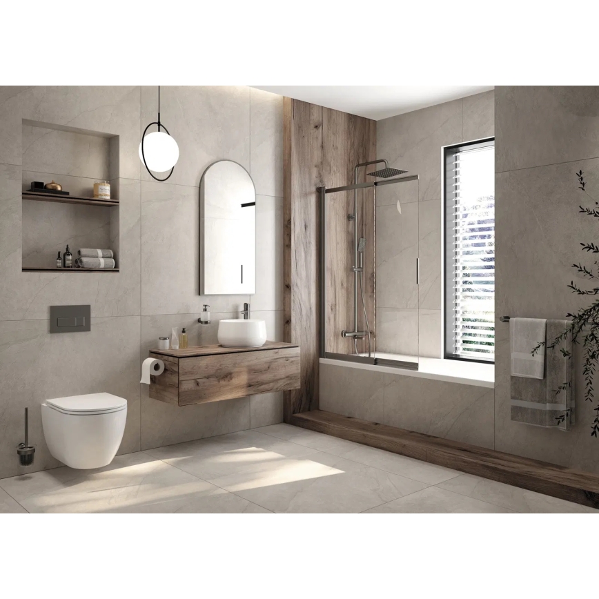 Deante CGRD6ZPW - WC a parete con sedile ROUND ceramiche/bianco