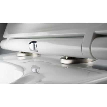 Deante CGRD6ZPW - WC a parete con sedile ROUND ceramiche/bianco