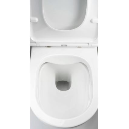 Deante CGRD6ZPW - WC a parete con sedile ROUND ceramiche/bianco