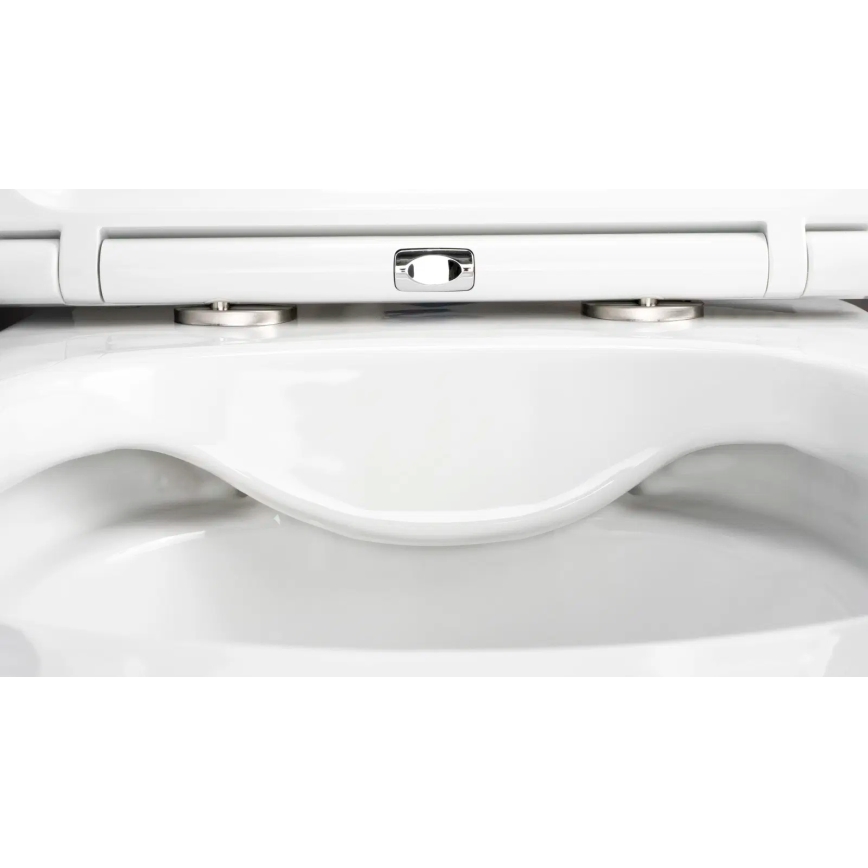 Deante CGRD6ZPW - WC a parete con sedile ROUND ceramiche/bianco