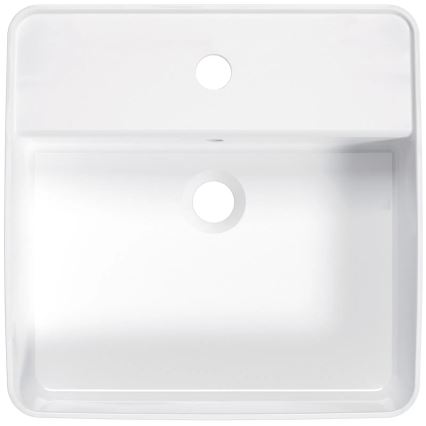 Deante CGS_6U4B - Lavabo da appoggio con foro per rubinetto SQUARE 42x42 cm ceramica/bianco