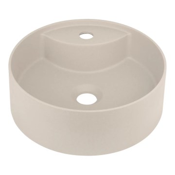 Deante CQS_5U4B - Lavabo da appoggio con foro per rubinetto SILIA diam. 36 cm granito/beige