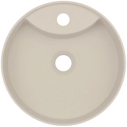 Deante CQS_5U4B - Lavabo da appoggio con foro per rubinetto SILIA diam. 36 cm granito/beige