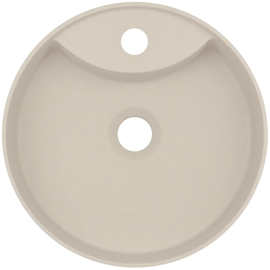 Deante CQS_5U4B - Lavabo da appoggio con foro per rubinetto SILIA diam. 36 cm granito/beige