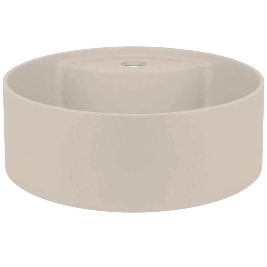 Deante CQS_5U4B - Lavabo da appoggio con foro per rubinetto SILIA diam. 36 cm granito/beige