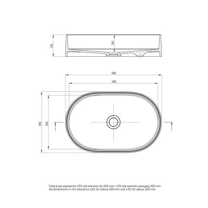 Deante CQS_5U6S - Lavabo da appoggio SILIA 35x55 cm granito/beige