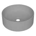 Deante CQS_SU4S - Lavabo da appoggio SILIA diam. 36 cm granito/grigio metallico
