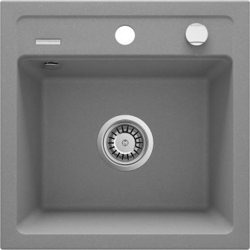 Deante ZQZ_S103 - Lavello da cucina ZORBA 44x44 cm granito/grigio metallico