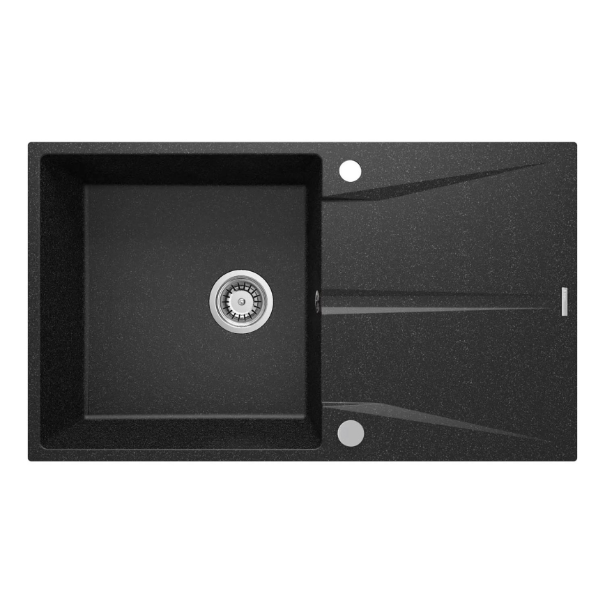 Deante ZRC_211A - Lavello da cucina CORIO 50x86 cm granito/grafite