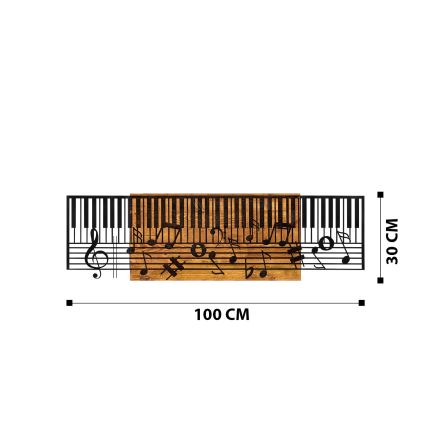 Decorazione da muro 100x30 cm pianoforte