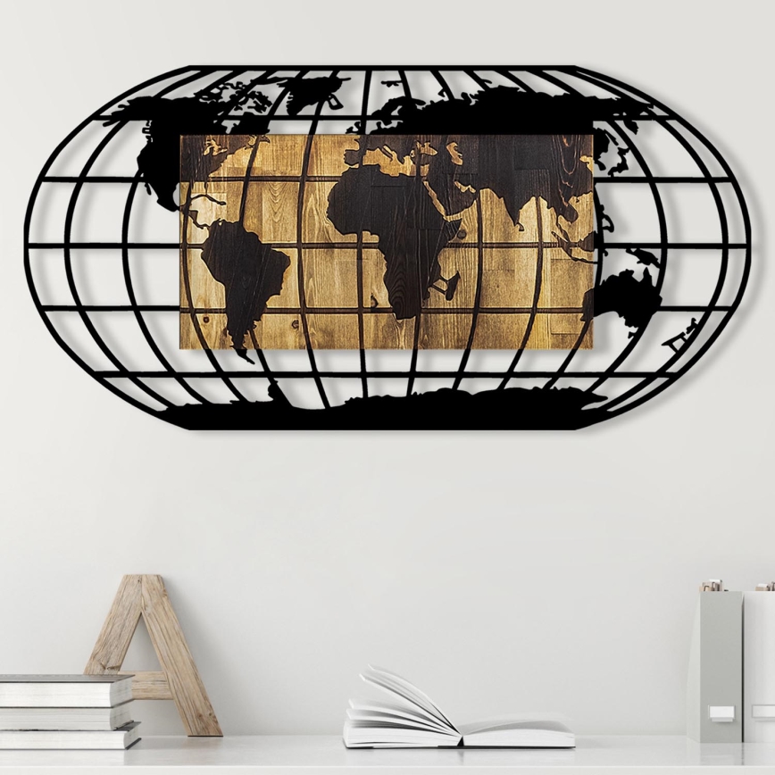 Decorazione da muro 102x50 cm globe