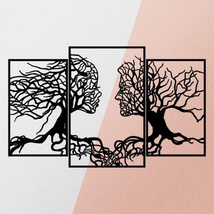 Decorazione da muro 116x71 cm Albero della Vita metallo