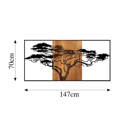 Decorazione da muro 147x70 cm albero