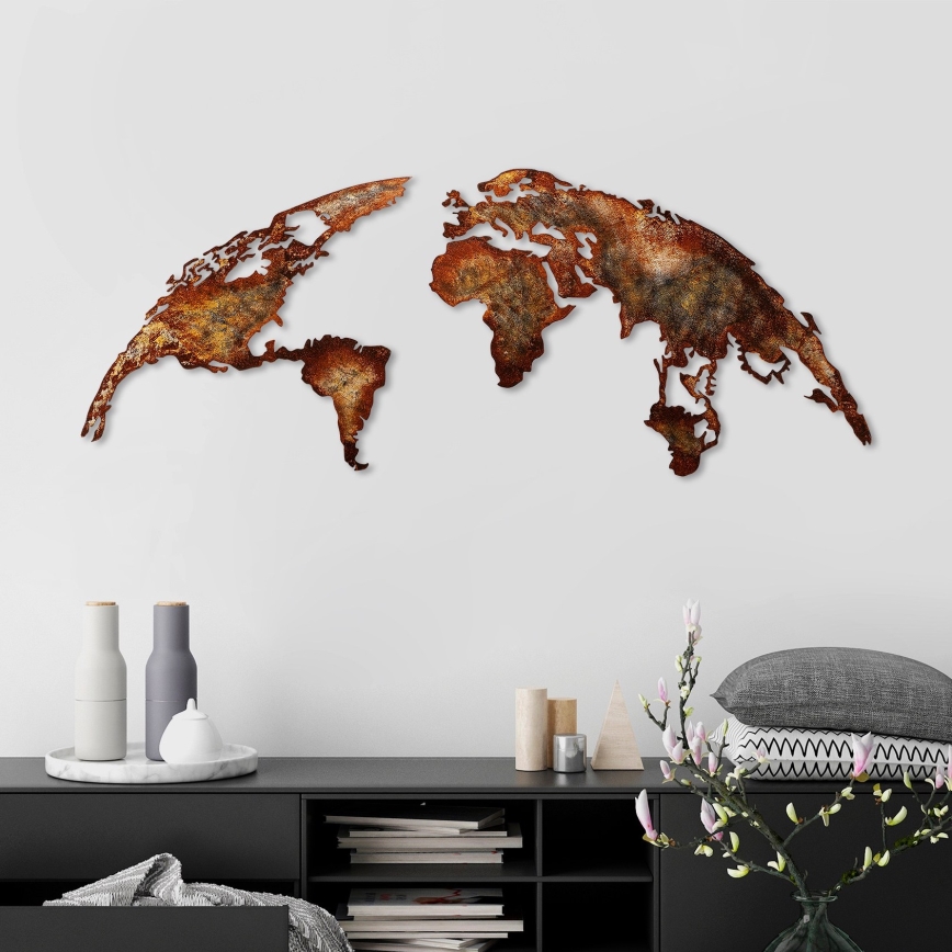 Decorazione da muro 2 pz pianeta metallo
