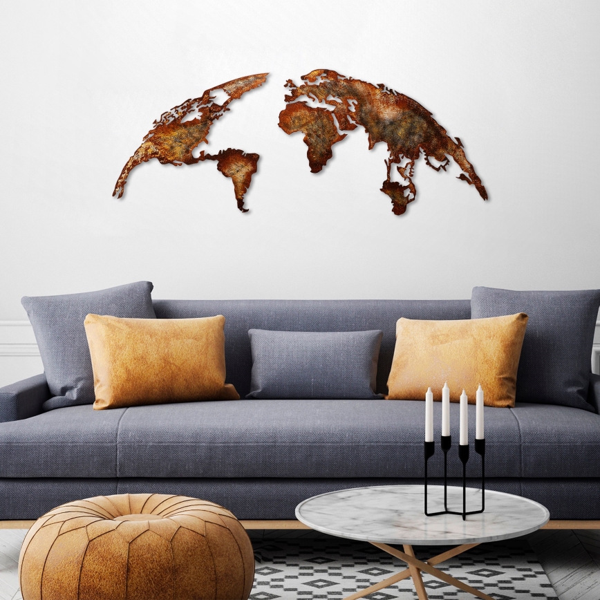 Decorazione da muro 2 pz pianeta metallo