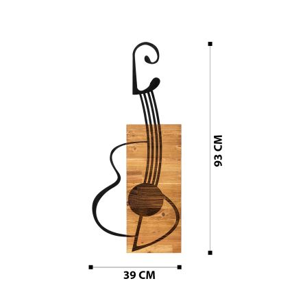 Decorazione da muro 39x93 cm chitarra