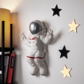 Decorazione da muro 47x35 cm astronaut argento