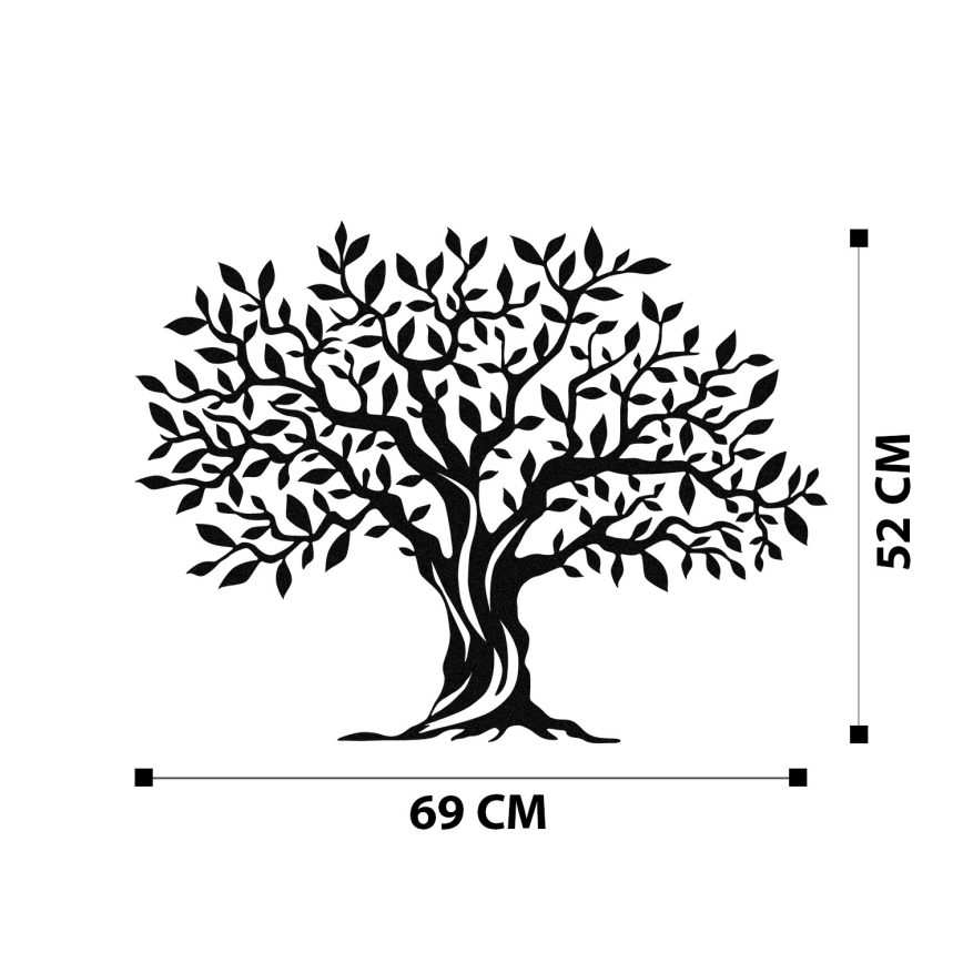Decorazione da muro 69x52 cm albero metallo