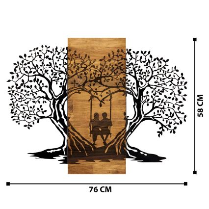 Decorazione da muro 76x58 cm alberi