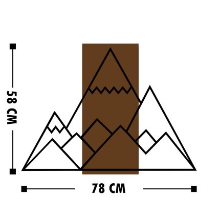 Decorazione da muro 78x58 cm montagne