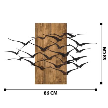 Decorazione da muro 86x58 cm uccelli