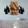 Decorazione da muro 88x57 cm montagne legno/metallo