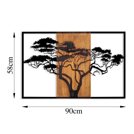 Decorazione da muro 90x58 cm albero