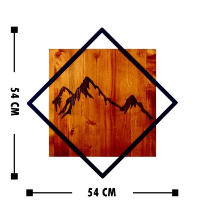 Decorazione da parete 54x54 cm legno/metallo