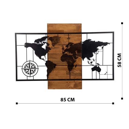 Decorazione da parete 58x85 cm legno/metallo