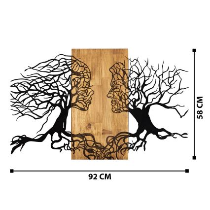 Decorazione da parete 58x92 cm legno/metallo