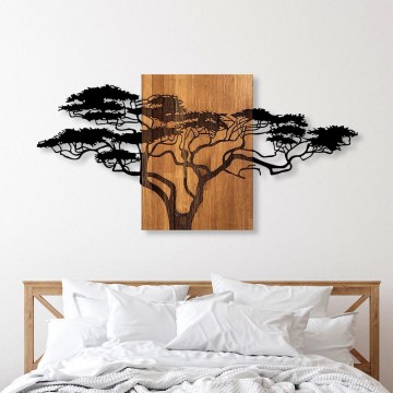 Decorazione da parete 70x144 cm albero legno/metallo