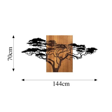 Decorazione da parete 70x144 cm legno/metallo