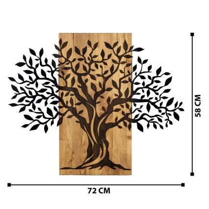 Decorazione da parete 72x58 cm legno/metallo