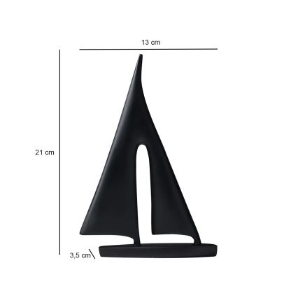 Decorazione da tavolo 21 cm resina/nera