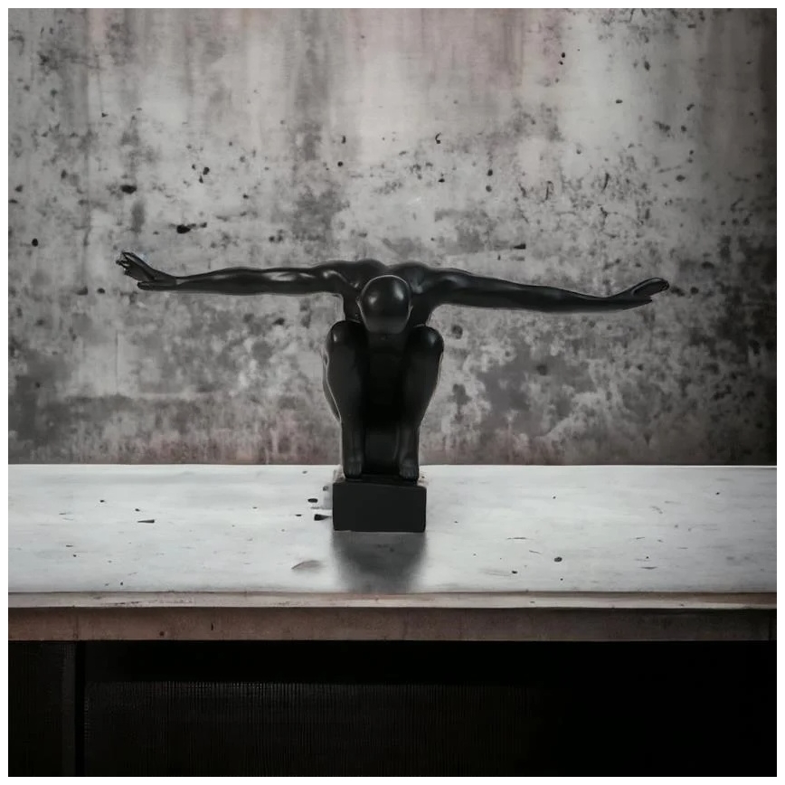 Decorazione da tavolo 25x41x20 cm resina/nero