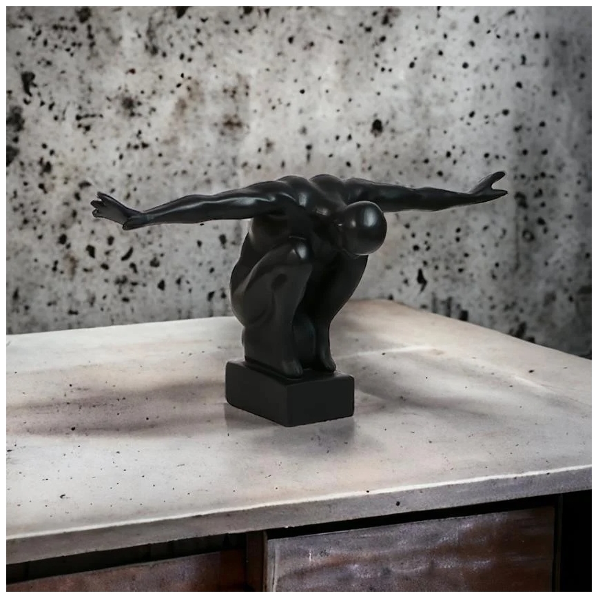 Decorazione da tavolo 25x41x20 cm resina/nero