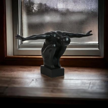 Decorazione da tavolo 25x41x20 cm resina/nero